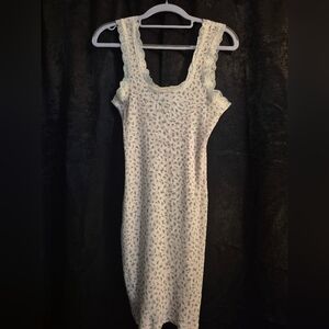 Floral Lace Trim Dress